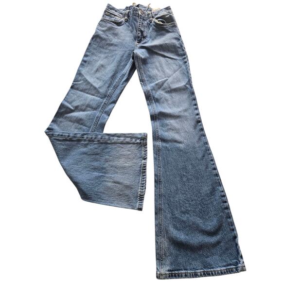 Urban Outfitters BDG Mid Rise Wide Leg Jeans Lace Up Denim Sz 26 X 32 Y2K - Picture 4 of 16